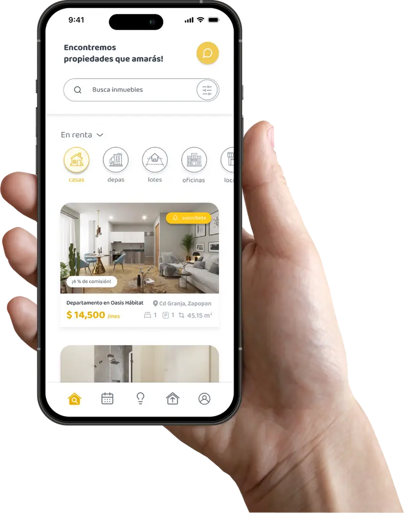 Mobile app mockup